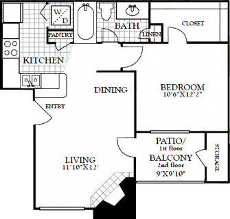 1 Bed / 1 Bath / 616 sq ft / Not Available Until: 04/03 / Deposit: from $150 / Rent: Starting at $1029